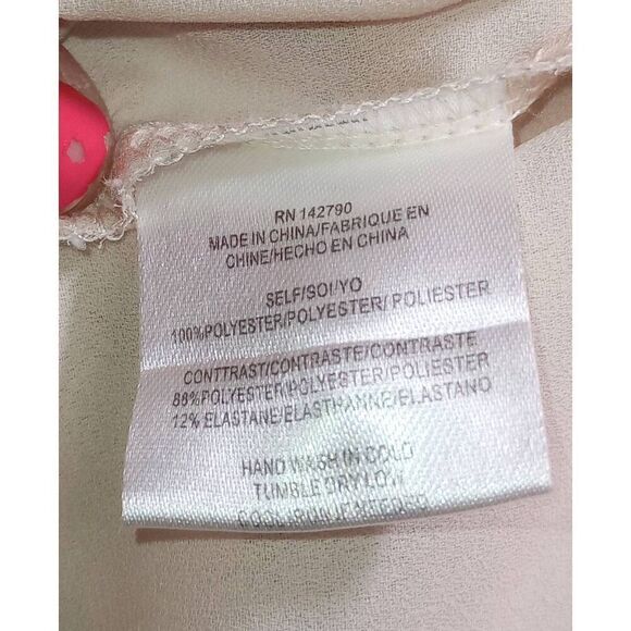 BCBG Maxazria cream  long sleeve blouse Size M - Picture 5 of 5